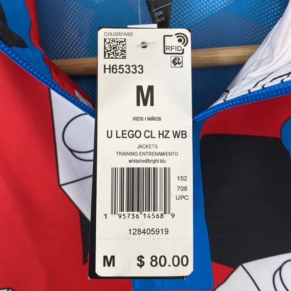 Adidas x Lego U LEGO KIDS’ TRAINING JACKET Windbreaker Size M Medium NWT 08/2021 - Picture 13 of 13